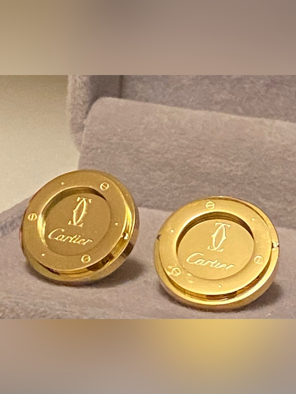 Fashion Jewelry 14K Gold Plated Zircon Round Inspired Logo C Luxury Earrings